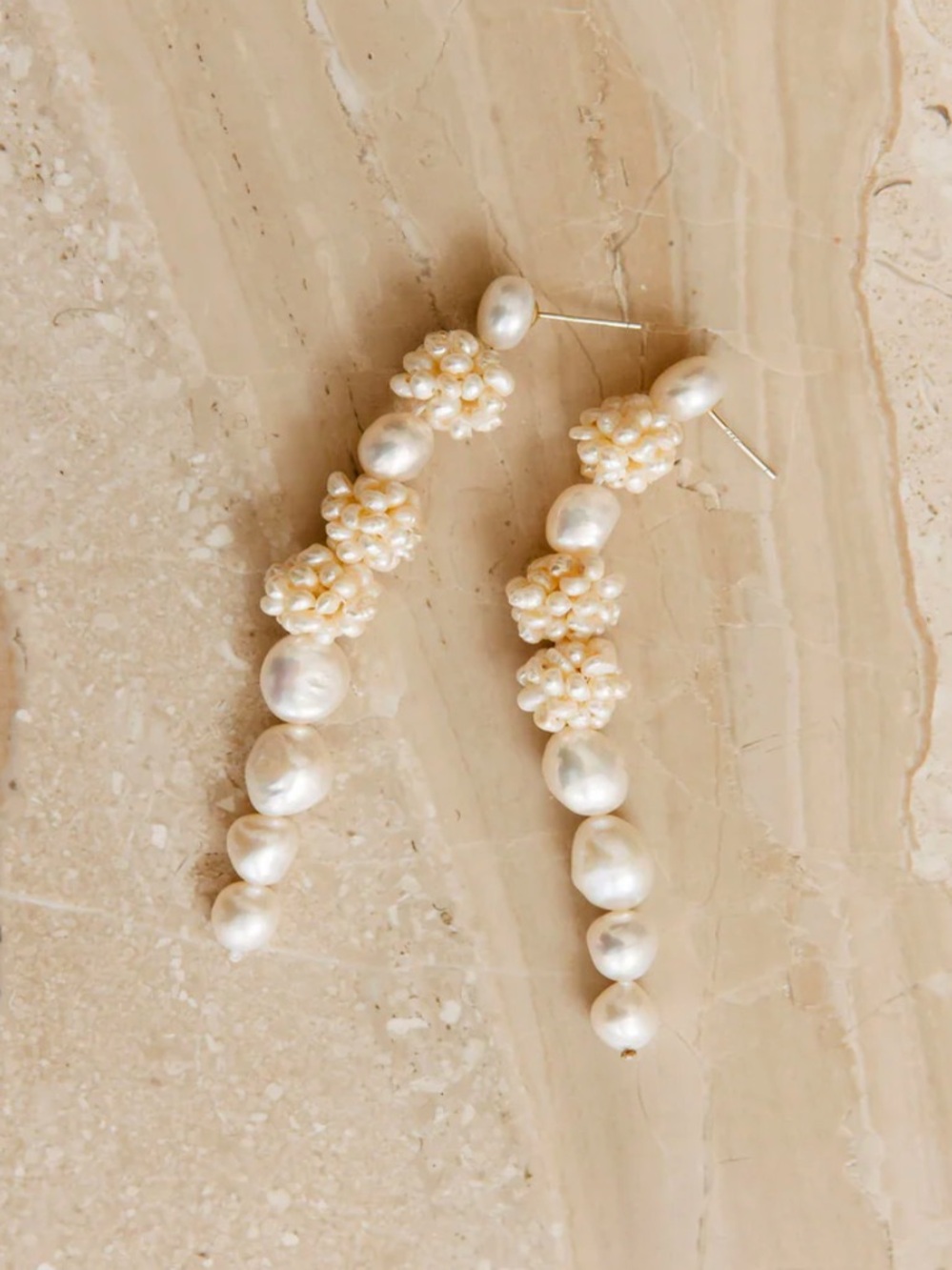 NWT Untamed Petals Darcy Freshwater Pearl Drop Earrings